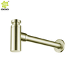 Lavabo Sifón Pared Desagüe de tubería de desagüe oculto Baño Lavabo decorativo Fregadero Botella de acero inoxidable Trampa Sifón