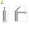 2021 nuevo producto 304 grifos de lavabo de baño mezclados en frío caliente de acero inoxidable