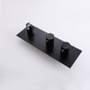 Juego de grifo de ducha para bañera oculta para baño montado en la pared negro mate de acero inoxidable 304 moderno