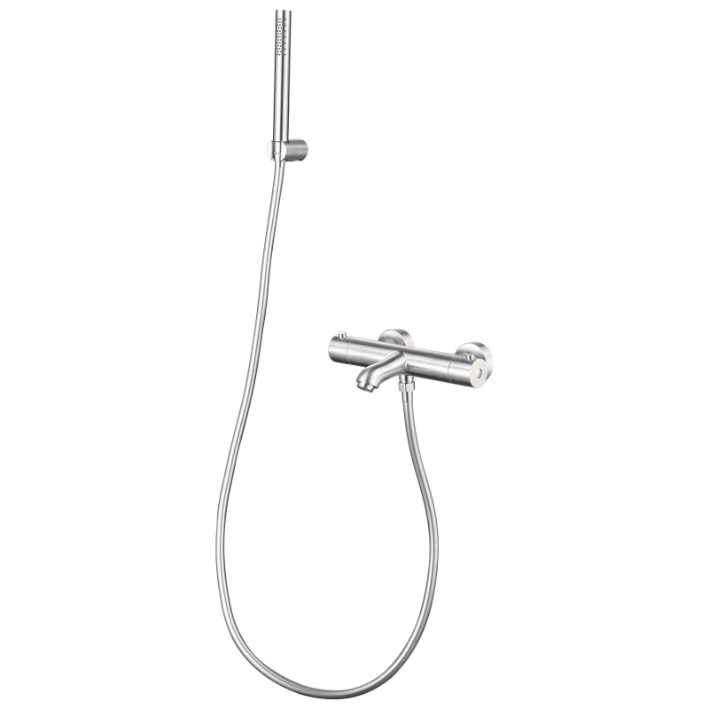Mezclador termost&aacute;tico de ducha de ba&ntilde;o cromado de acero inoxidable 304