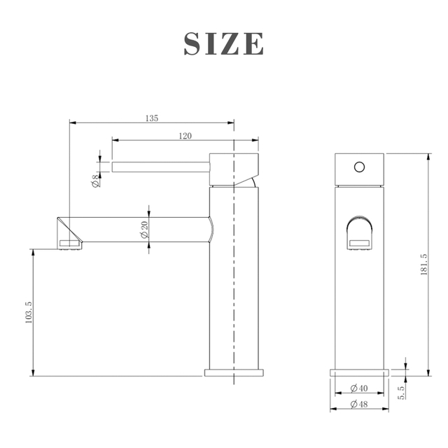 Grifos de fregadero de recipiente de baño de un solo orificio de oro cepillado de acero inoxidable 304