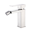 Grifo para bidé de baño con una sola manija Ycfaucet cuadrado cromado de acero inoxidable 304