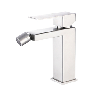 Grifo para bidé de baño con una sola manija Ycfaucet cuadrado cromado de acero inoxidable 304
