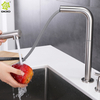 Acero inoxidable 304 extraiga el grifo de cocina frío y caliente