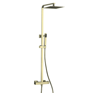 Conjunto de ducha de lluvia para baño de acero inoxidable 304, columna mezcladora, sistema de ducha termostático