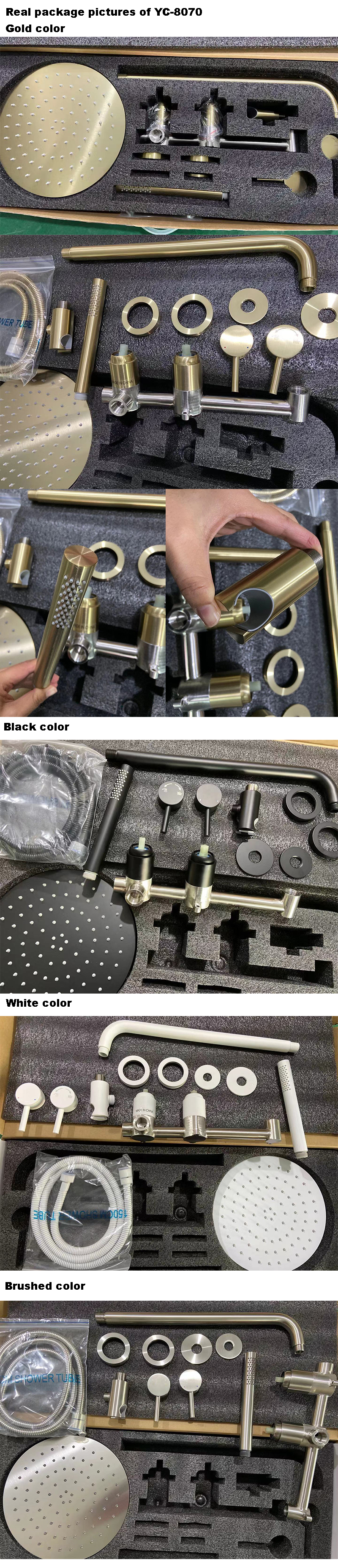 Dos funciones en la ducha montada en la pared.