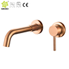 CUPC de alta calidad europea Venta caliente de oro rosa lavabos de baño grifo de pared de lujo grifos mezcladores de lavabo