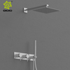 Conjunto de mezclador de ducha de baño caliente y frío montado en la pared de acero inoxidable 304
