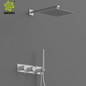 Conjunto de mezclador de ducha de baño caliente y frío montado en la pared de acero inoxidable 304