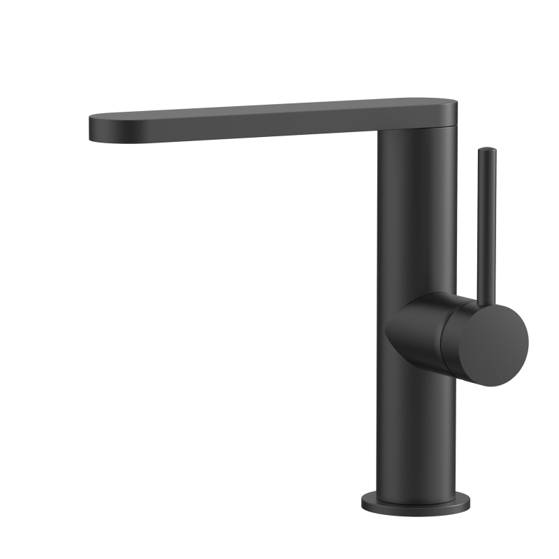 Grifo para fregadero de acero inoxidable negro mate