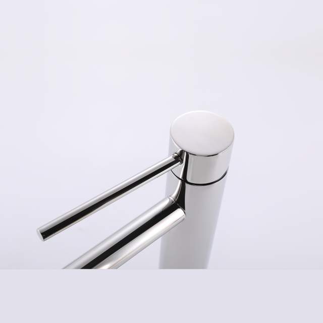 Grifos de cintura alta para lavabo de baño cromado de acero inoxidable 304 de alta calidad con certificación CUPC