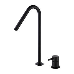 Grifo de lavabo de baño con manija separada, dos orificios, negro mate, moderno, acero inoxidable 304