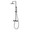 Juego de grifo de ducha negro para baño moderno de acero inoxidable 304