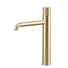 Grifos de cintura alta para lavabo de baño de oro cepillado de acero inoxidable 304
