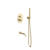 NUEVO juego de ducha con cabezal termostático oculto para baño de Oro pulido de acero inoxidable 304
