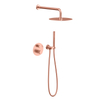 Nuevo juego de ducha mezclador oculto para baño montado en la pared de oro rosa cobre de acero inoxidable 304
