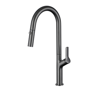 Gris pistola de acero inoxidable 304 Ycfaucet Grifo de cocina de 360 ​​grados con rociador desplegable