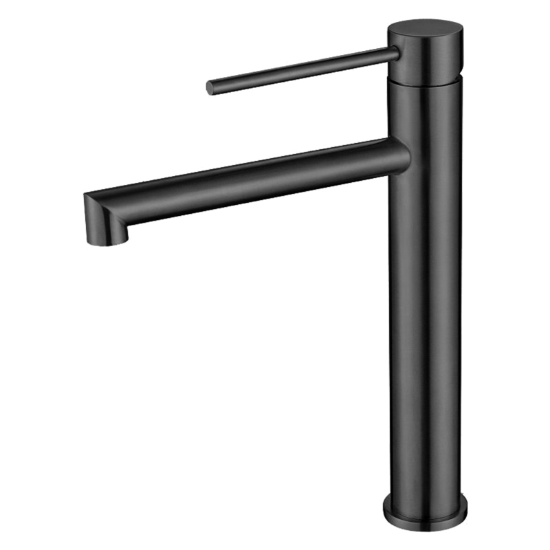 Grifo para fregadero de recipiente de acero inoxidable negro pistola