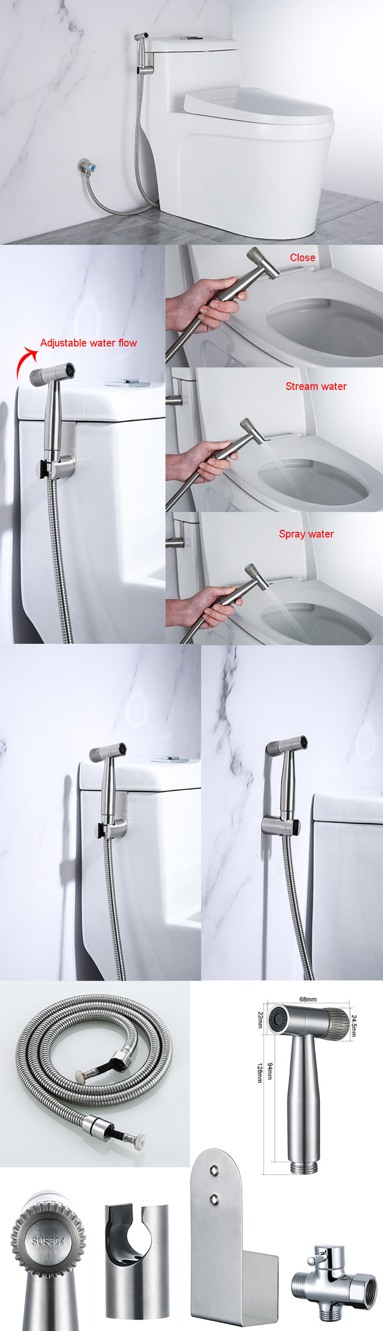 Pulverizador de bid&eacute; para inodoro de mano