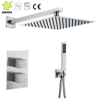 Juego de mezclador termostático de ducha de baño termostático caliente y frío montado en la pared de acero inoxidable 304 de alta calidad de alta calidad CUPC