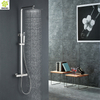 Conjunto de ducha de lluvia para baño de acero inoxidable 304, columna mezcladora, sistema de ducha termostático