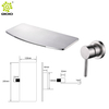 Grifo de baño Grifo oculto montado en la pared Lavabo de acero inoxidable frío y caliente Mezclador de lavabo en cascada