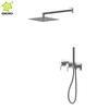 Conjunto de mezclador de ducha de baño caliente y frío montado en la pared de acero inoxidable 304