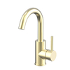 Grifo de lavabo de tres vías pequeño para baño de oro cepillado de acero inoxidable 304