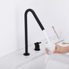 Grifo de lavabo de baño con manija separada, dos orificios, negro mate, moderno, acero inoxidable 304