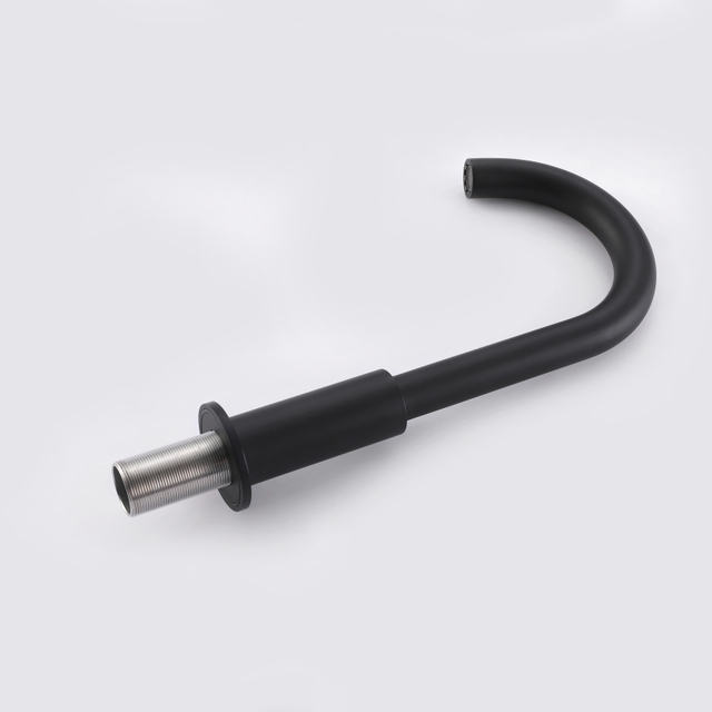 Grifo de doble manija de doble orificio para lavabo de baño negro de acero inoxidable 304