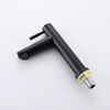 Grifo enfriado individual para lavabo de baño negro de acero inoxidable 304