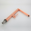 Grifos de fregadero de cocina ultrafinos de cobre y oro rosa de acero inoxidable 304 de gama alta