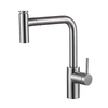 Grifo de cocina abatible de níquel cepillado ycfaucet de acero inoxidable 304 de gama alta