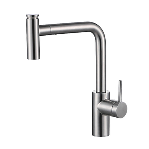 Grifo de cocina abatible de níquel cepillado ycfaucet de acero inoxidable 304 de gama alta