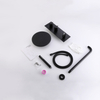 Juego de mezclador de ducha oculto para baño, montaje en pared, negro, moderno, acero inoxidable 304
