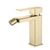 Grifo para bidé de baño con una sola manija Ycfaucet cuadrado de oro cepillado de acero inoxidable 304