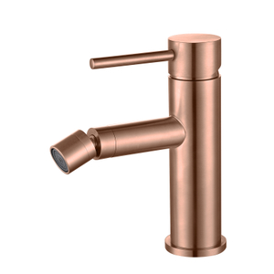 Grifo para bidé de baño con una sola manija de acero inoxidable 304, oro rosa