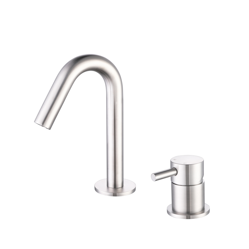 Grifo de fregadero de recipiente de acero inoxidable cromado