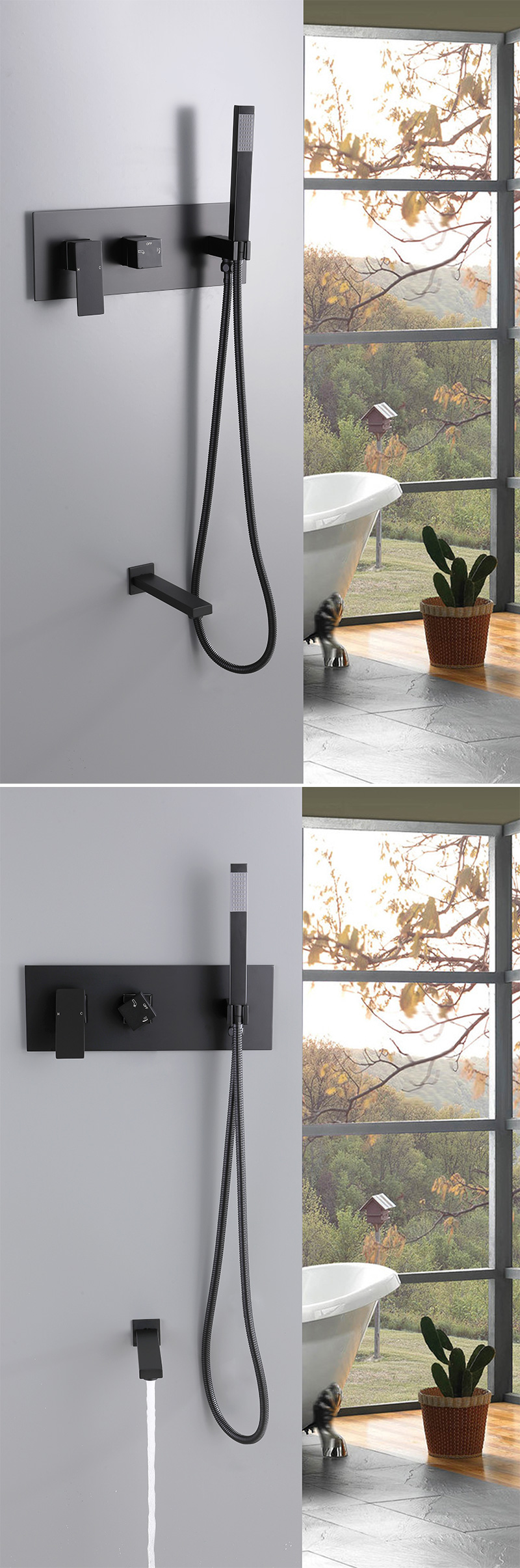 Conjunto de ducha oculte en pared