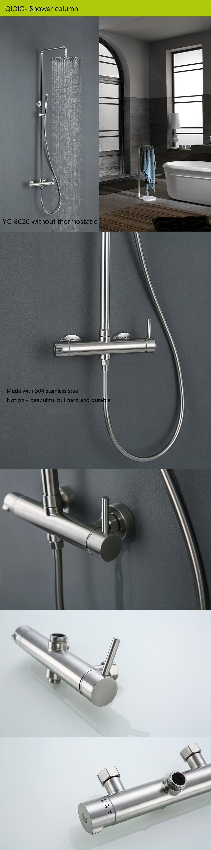 Conjunto de ducha montado en la pared