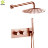 Juego de ducha de baño oculto en la pared de dos vías con función de frío y calor de acero inoxidable 304