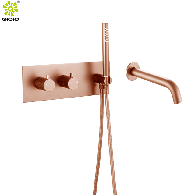 Baño de acero inoxidable 304 Mezclador de agua fría y caliente en la pared Ducha Grifo de baño y ducha