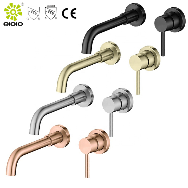 CUPC de alta calidad europea Venta caliente de oro rosa lavabos de baño grifo de pared de lujo grifos mezcladores de lavabo