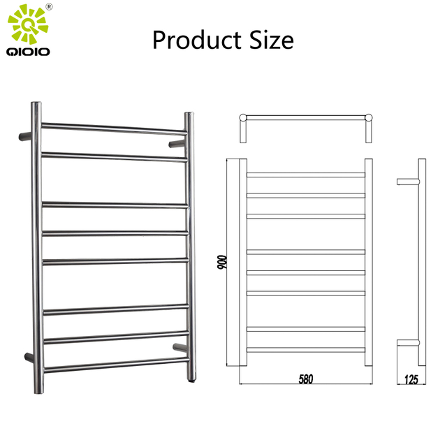 Venta caliente de la fábrica de Kaiping, calentador de baño, radiador de toalla eléctrico, calentador de agua caliente de acero inoxidable 304, estante para secado de toallas