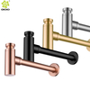 Lavabo Sifón Pared Desagüe de tubería de desagüe oculto Baño Lavabo decorativo Fregadero Botella de acero inoxidable Trampa Sifón