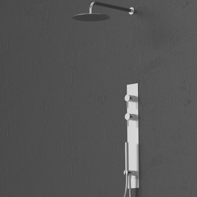 Juego de grifo de ducha tipo lluvia oculto para baño de níquel cepillado de acero inoxidable 304