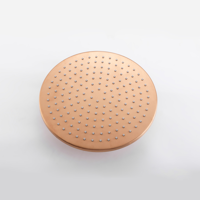 Juego de ducha con cabezal termostático oculto en oro rosa para baño moderno de acero inoxidable 304