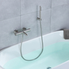 Conjuntos termostáticos de grifos para bañera y ducha de baño de níquel cepillado moderno