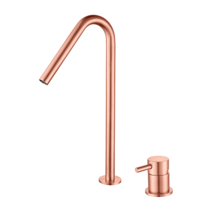 Moderno grifo de lavabo de baño con manija separada de dos orificios de oro rosa de cobre de acero inoxidable 304