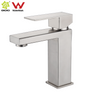 CUPC certificó el grifo monomando del lavabo del cuarto de baño del cuadrado cepillado del acero inoxidable 304 de alta calidad